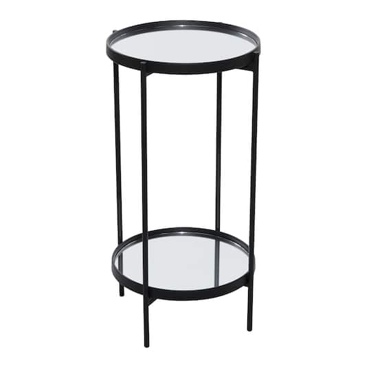 15" Black Contemporary Accent Table